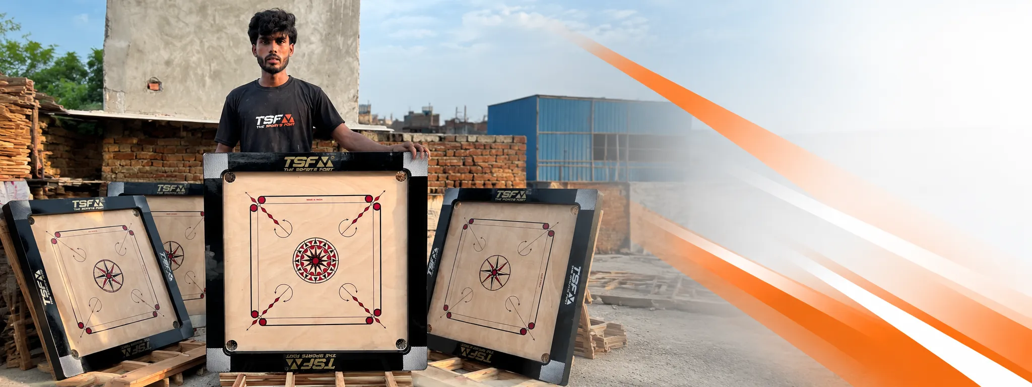Carrom Boards in TSF Warehouse